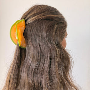 Cantaloupe Slice Hair Claw Clip - Adina Eden's Jewels
