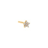 14K Gold / Single Itty Bitty CZ Flower Stud Earring 14K - Adina Eden's Jewels