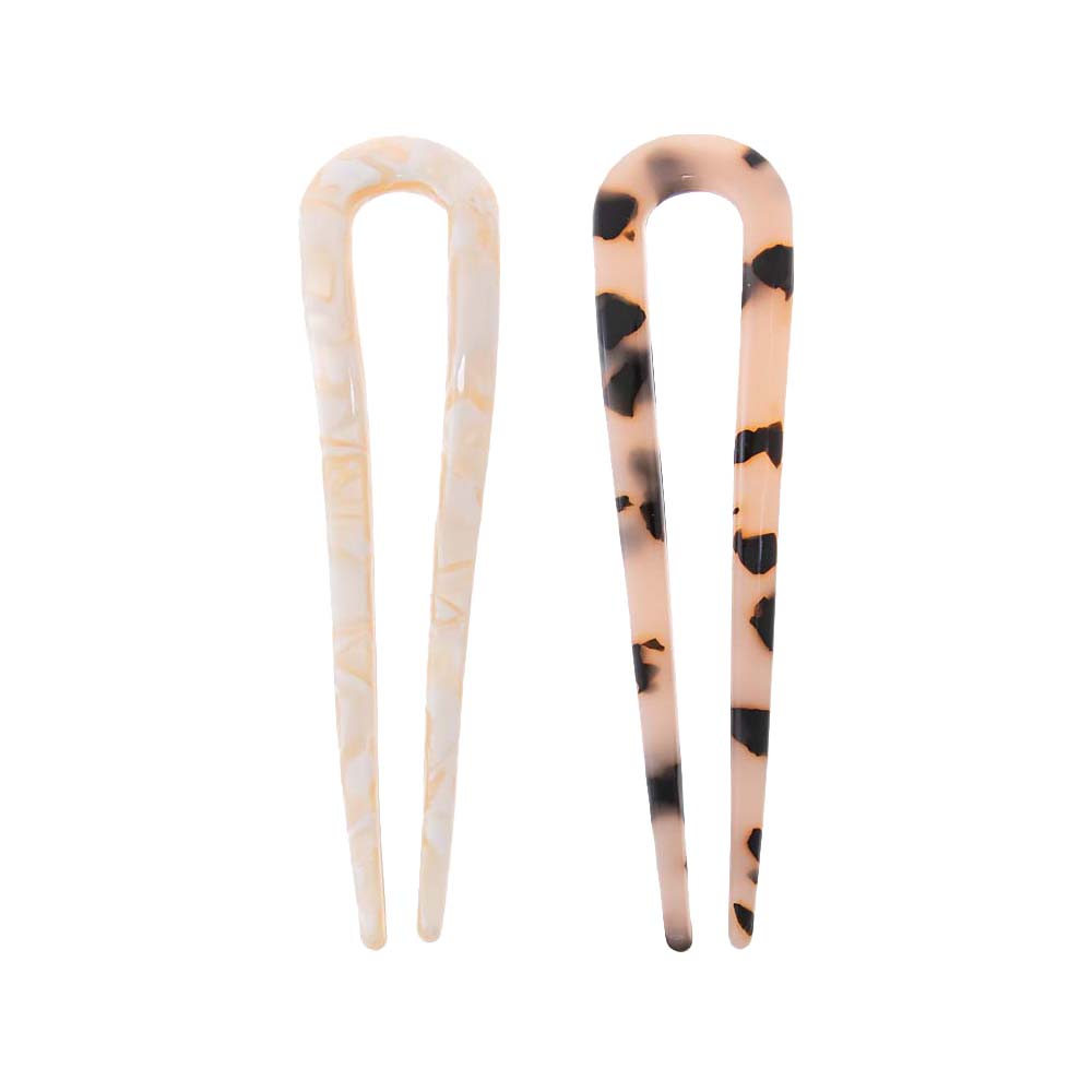 Neutral & Light Tortoise Neutral Tone Hair Pin Set - Adina Eden's Jewels
