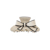 Cream Two Tone Bow Tie Hair Claw Clip - Adina Eden's Jewels