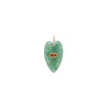 Evil Eye Elongated Heart Natural Stone Pendant