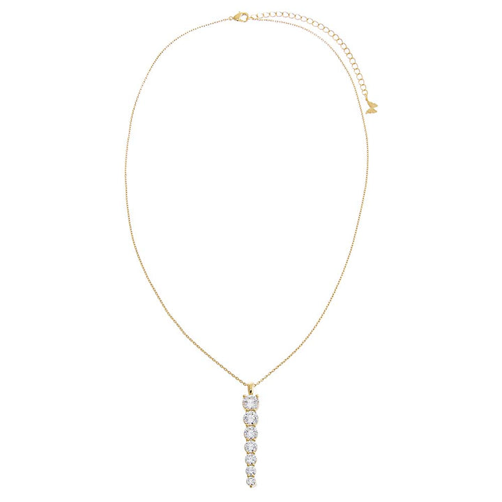  CZ Graduated Drop Pendant Necklace - Adina Eden's Jewels
