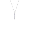 Silver / Large CZ Graduated Drop Pendant Necklace - Adina Eden's Jewels