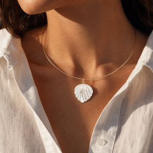 Diamond MOP Shell Charm 14K - Adina Eden's Jewels