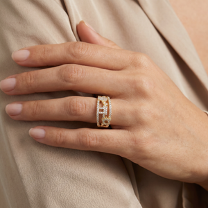 Jewish Motif Eternity Band Ring - Adina Eden's Jewels