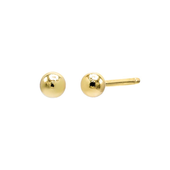 Gold / Pair Mini Ball Stud Earring - Adina Eden's Jewels