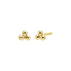 Gold / Pair Mini Beaded Cluster Stud Earring - Adina Eden's Jewels