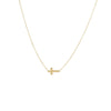 14K Gold Mini Solid Cross Necklace 14K - Adina Eden's Jewels