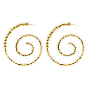  Multi Beaded Ball Looped Stud Earring - Adina Eden's Jewels