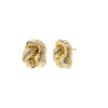 Gold / Pair Multi Ridged Fluid Gold Stud Earring - Adina Eden's Jewels