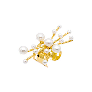 Gold Multi Size Pearl Statement Ring - Adina Eden's Jewels