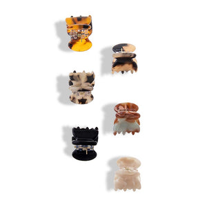 Black & Tortoise Everyday Neutral Mini Claw Clip Set (Clear, Tortoise & Black) - Adina Eden's Jewels