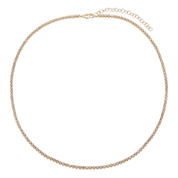Diamond Tennis Choker 14K - Adina Eden's Jewels