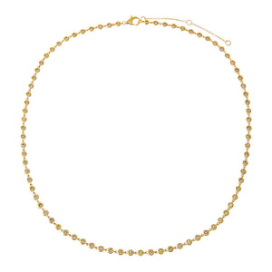 14K Gold Diamond Bezel Tennis Choker 14K - Adina Eden's Jewels