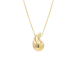  Solid Chunky Teardrop Pendant Necklace - Adina Eden's Jewels