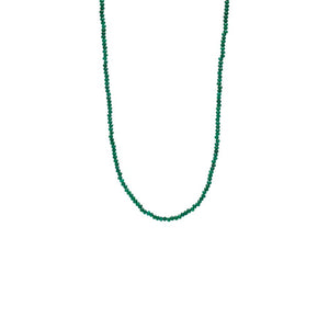 Colored 4MM Natural Stone Beaded Necklace 18" - Adina Eden's Jewels