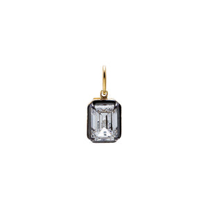 14K Gold / 3CT Lab Grown Diamond 3 Carat Emerald Encased Charm 14K - Adina Eden's Jewels