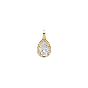 Lab Grown Diamond Pear Classic Charm 14K