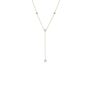 Lab Grown Diamond Double Pear Lariat Necklace