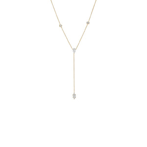 Lab Grown Diamond Marquise/Pear Lariat Necklace
