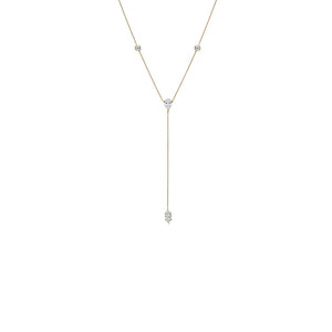 Lab Grown Diamond Marquise/Heart Lariat Necklace