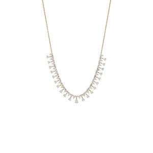 Lab Grown Diamond Pear Dangling Statement Necklace