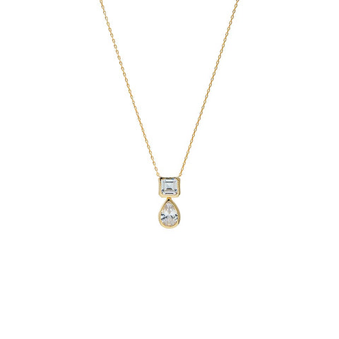 Pave Clasp Heart Charm Paperclip Necklace – Adina Eden