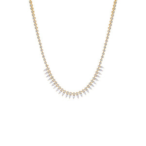 Marquise CZ Fringe Tennis Necklace