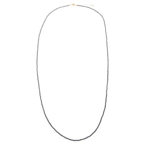 Hematite Beaded Chain Necklace 36"