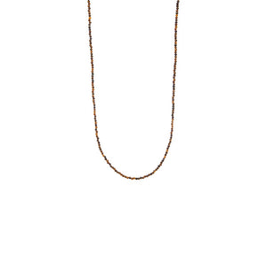 Tigers Eye Beaded Chain Necklace 36"