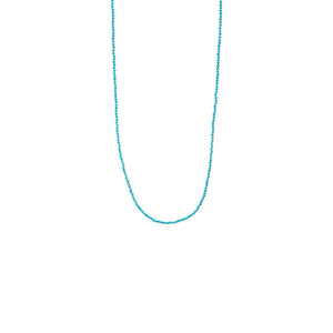 Semi Precious Turquoise Beaded Chain Necklace 36"