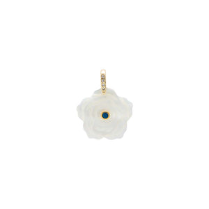 Fancy Colored Center Stone MOP Flower Charm