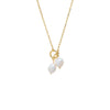 Gold Twin Pearl Toggle Necklace - Adina Eden's Jewels