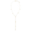 Pearl & Ball Drop Lariat Necklace - Adina Eden's Jewels