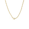 Gold Beaded Ball Chain Pavé Lock Necklace - Adina Eden's Jewels