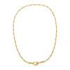Beaded Ball Chain Pavé Lock Necklace - Adina Eden's Jewels