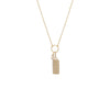 14K Gold Diamond Mini Tag & Chain Charm Duo Necklace14K - Adina Eden's Jewels