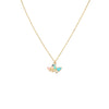 Multi-Color/14K Gold Kids Pastel Butterfly Necklace 14K - Adina Eden's Jewels
