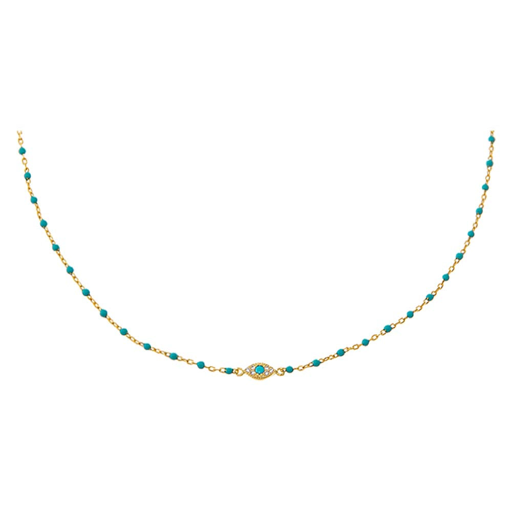 Colored Enamel Evil Eye Choker