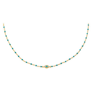 Colored Enamel Evil Eye Choker
