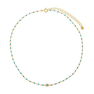 Colored Enamel Evil Eye Choker
