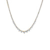 Lab Grown Diamond Graduated 14CT 3 Prongs Tennis Necklace 14K
