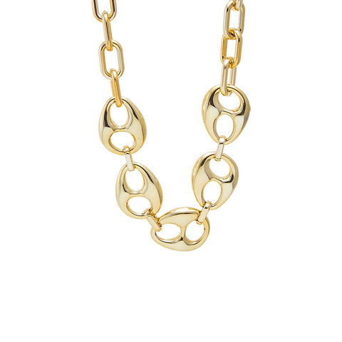 Ｋ*Ｚ様 CYbER dYNE chain neck snood ベージュ Super Chunky Mariner Link Chain Necklace – Adina Eden