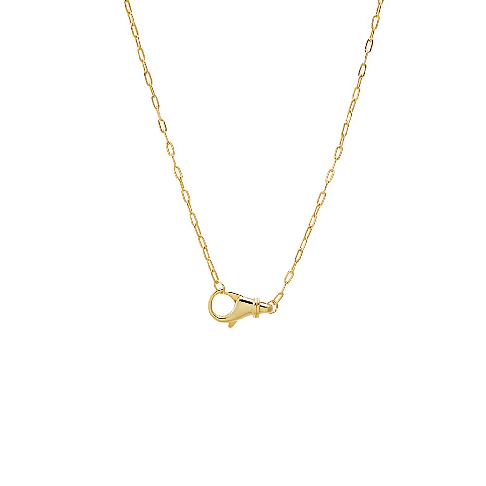 Gold Solid Clasp Chain Necklace - Adina Eden's Jewels