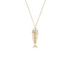 Gold Edgy Fishbone Chain Necklace - Adina Eden's Jewels