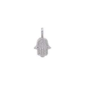 CZ Pave Hamsa Pendant Charm