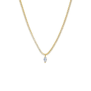 CZ Marquise Pendant Tennis Choker