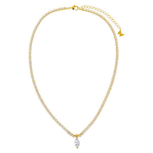 CZ Marquise Pendant Tennis Choker