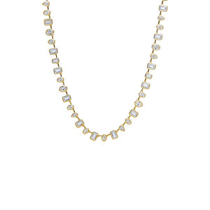 CZ Multi Shape Tennis Necklace