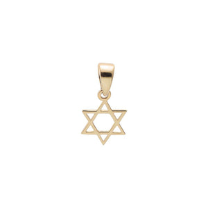 14K Gold Solid Mini Star Of David Cutout Charm 14K - Adina Eden's Jewels